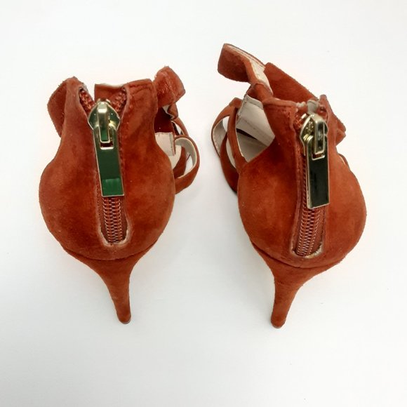 Inc International Concepts Paprika Suede High Heel 4" Sandals Size 6 - Picture 5 of 6